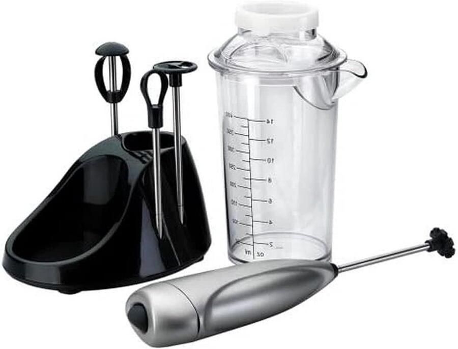 Cappuccino Mixer Melkopschuimer Elektrisch Drankjes Bereiden Vaatwasserbestendig 30 cm Zilver