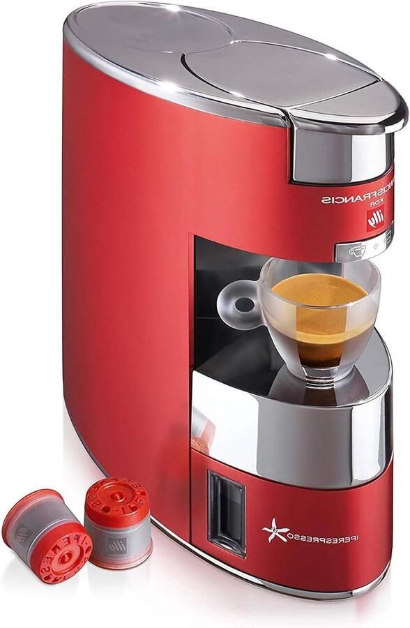 Capsule Koffiezetapparaat Espresso Machine Snel Koffie Maken Programmeerbaar 1 Liter Capaciteit Rood