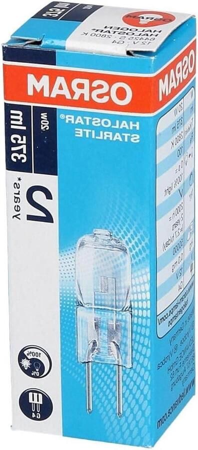 Capsule Lamp Halogeen Ovenlamp Oven Verlichting G4 Fitting 20 Watt Transparant