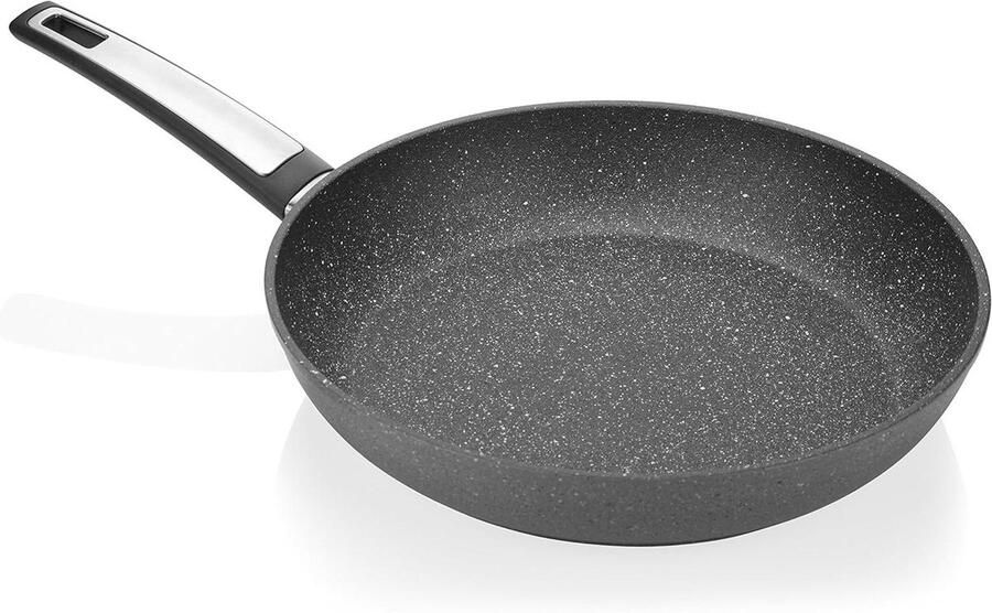 Casserole Braadpan Diepe Pan Springen Braden Grillen Anti-aanbaklaag Steenlook 32 cm Grijs