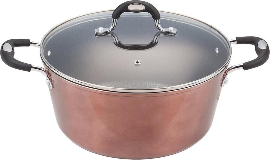 Casserole met Marmeren Antiaanbaklaag en Ergonomische Handgrepen
