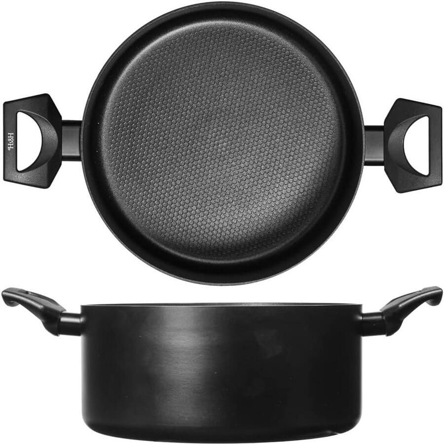Casserolles met Handvatten Braadpan Sauspan Koken in Keuken Twee Handgrepen 24 cm Wit