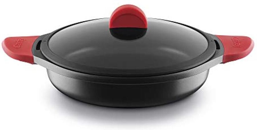 Castey platte braadpan met handgrepen voor inductie