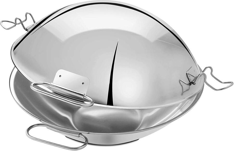 Cataplana pan Stoofpan Gezond koken Alle warmtebronnen 24 cm Zilver