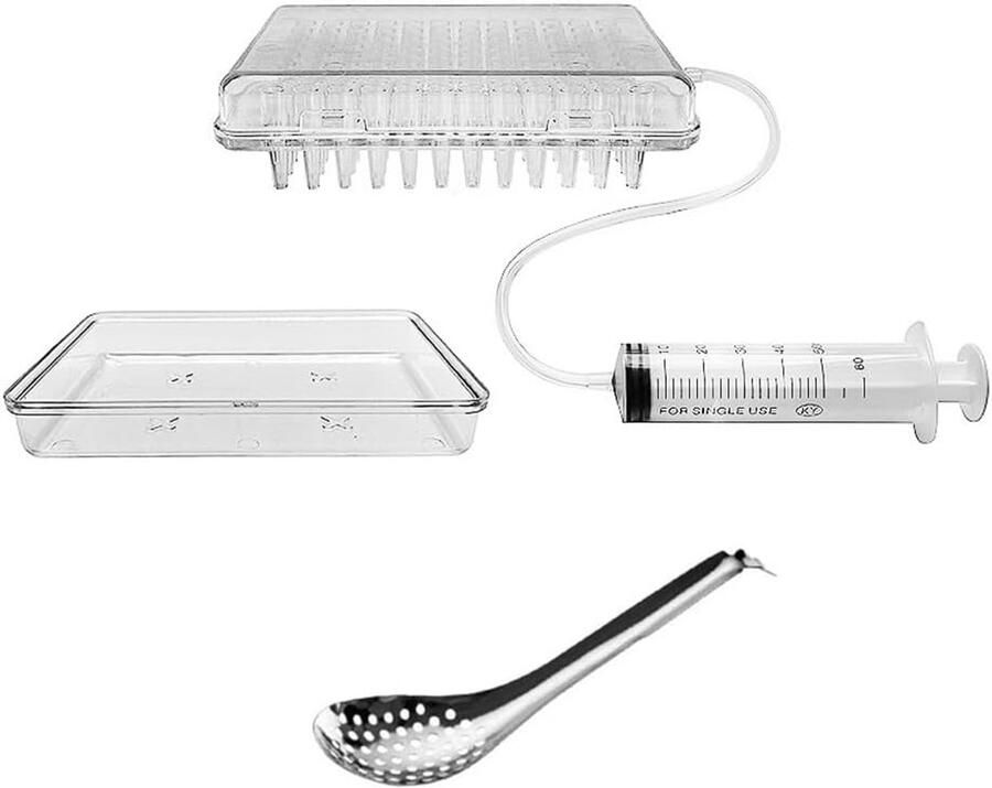 Caviar maker set transparant acryl en roestvrij staal spherification dripper voor thuis en horeca SnelShoppen