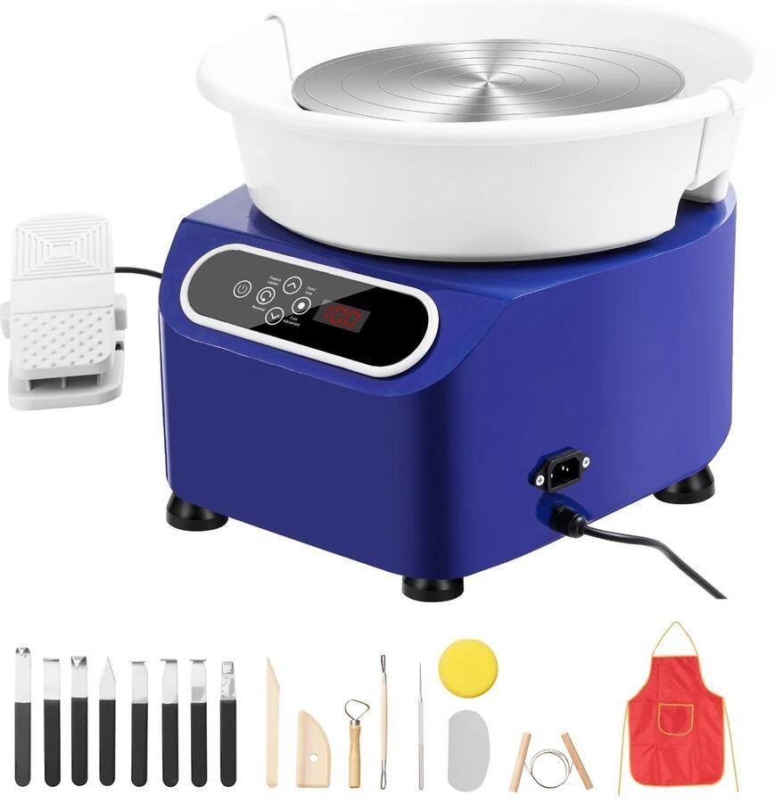 Cellista Aardewerkwiel 450W Keramiek Draaischijf Pottenbakkerswiel Elektrisch Keramiek Wiel 11 inch 5 kg Capaciteit 50-300 RPM