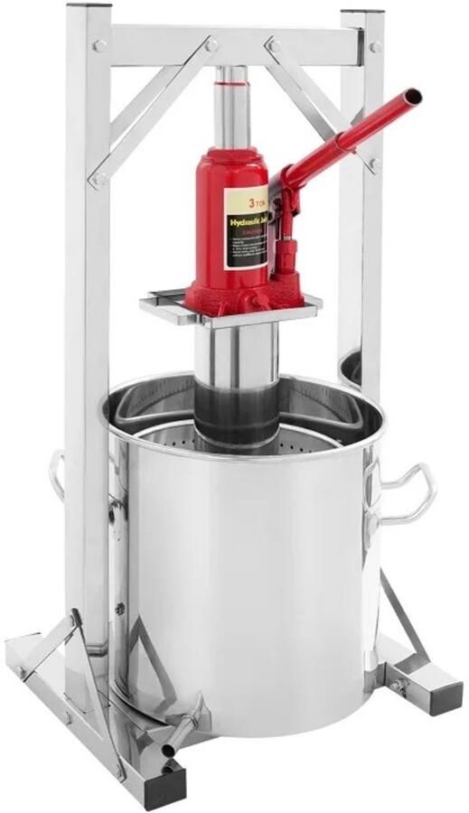 Cellista Hydraulische Fruitpers 12L Wijnpers RVS Kaaspers Druivenpers Kruidenpers Sap Persmachine 3 Ton Drukkracht