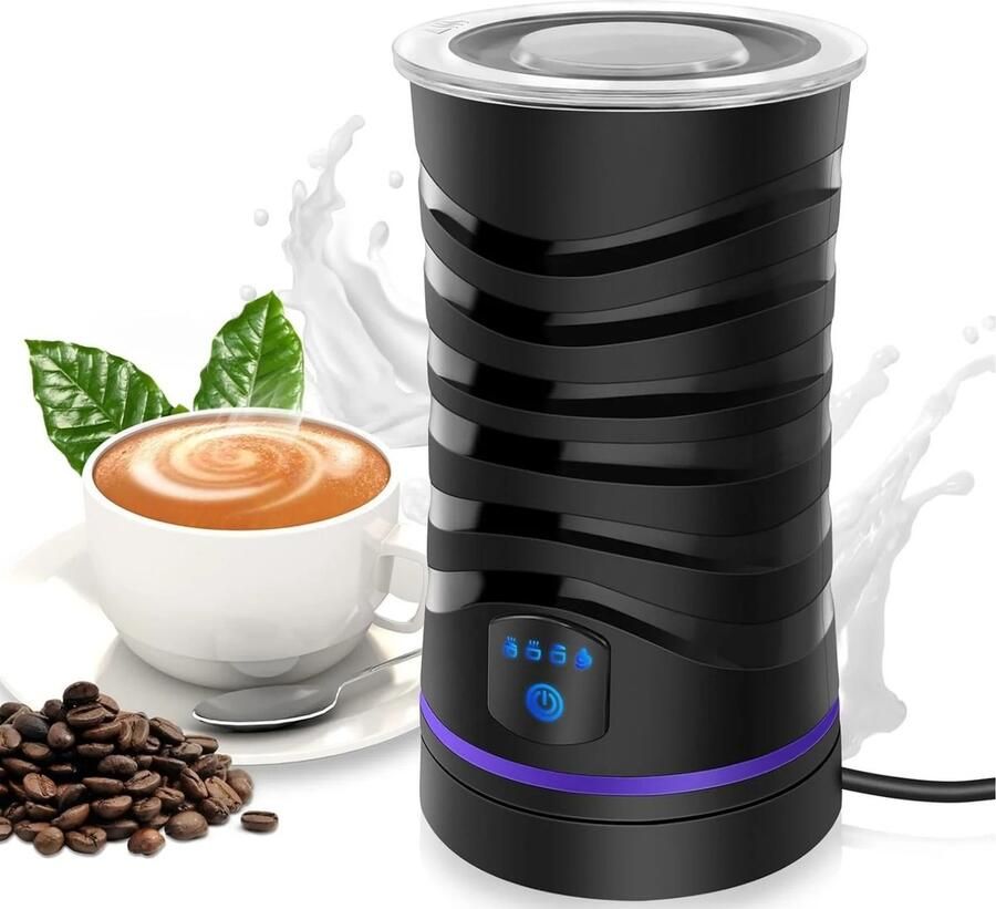Cellista Melkopschuimer 600ml Elektrische Melkopschuimer Melkverwarmer Cappuccino Maker Warme en Koude Melkschuim 400W 4 Standen