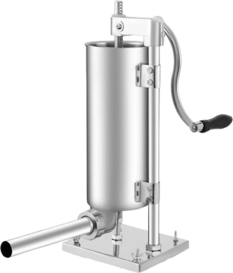 Cellista Worstmaker 3L RVS Handmatige Worstvuller Machine Verticale Sausage Stuffer 6Lbs Duurzame Keuken Worstmachine Set