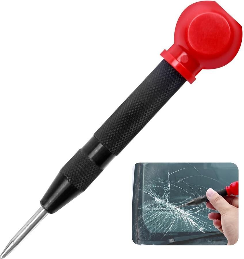 Centre Punch automatische metalen centreerstempel verstelbare eenhandsdrukstempel met veermechanisme voor metaal hout en glas