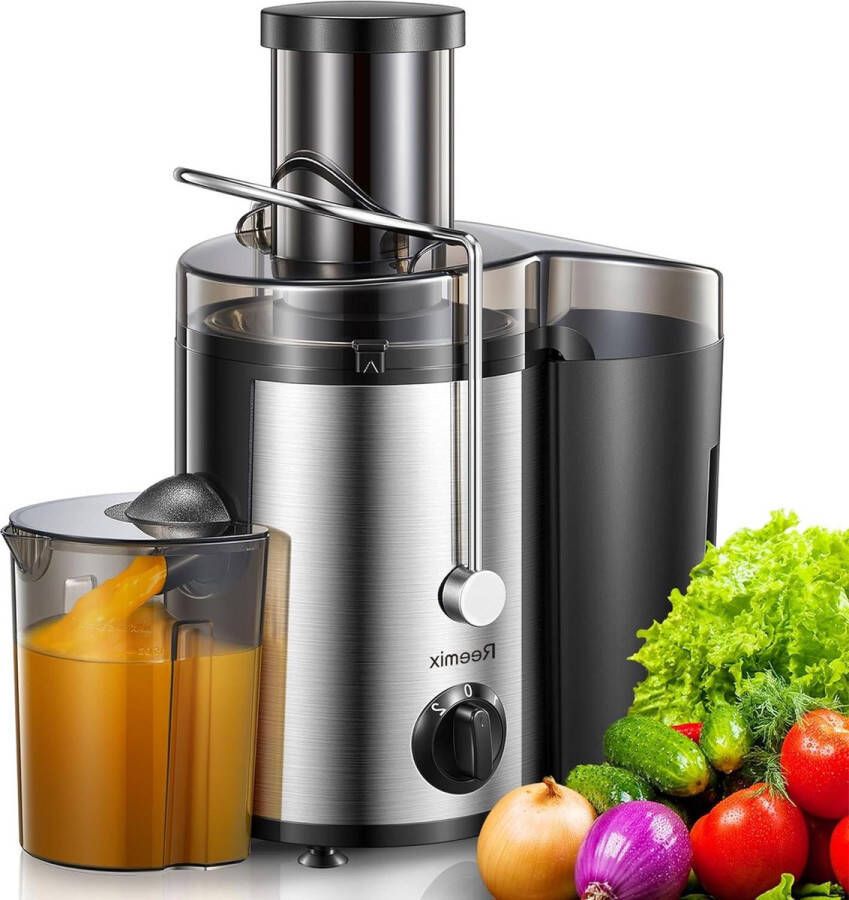 Centrifugale Sapcentrifuge Sapmachine voor hele groenten en fruit 800 W 3 inch brede mond 2 snelheden borstel inbegrepen gemakkelijk schoon te maken sapcentrifuge groenten en fruit