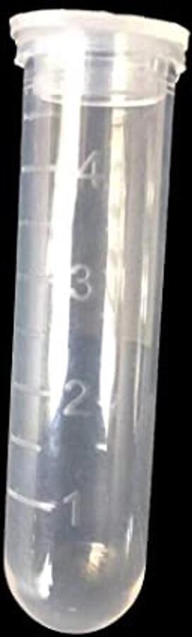 Centrifuge buis met ronde bodem 5 ml Gegradueerde kunststof buis met klikdop Autoclaveerbaar - Foto 2