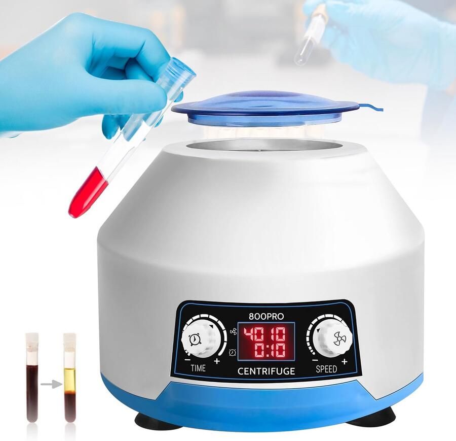 Centrifuge laboratoriumcentrifuge elektrische sapcentrifuge 6 x 15 ml met LCD-display 4000 omw min centrifuge 100 minuten 1953 XG instelbare snelheid en tijd voor monsters 2 A 15
