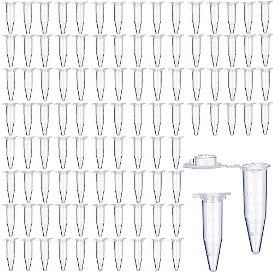 Centrifugebuis 1 5 ml 100 Stuks Conische Laboratoriumbuizen met Snap-Cap voor Wetenschappelijk Gebruik
