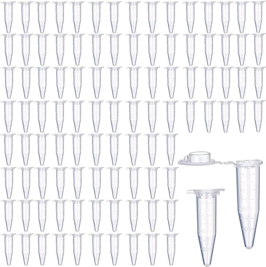 Centrifugebuis 1 5 ml 100 Stuks Conische Laboratoriumbuizen met Snap-Cap voor Wetenschappelijk Gebruik