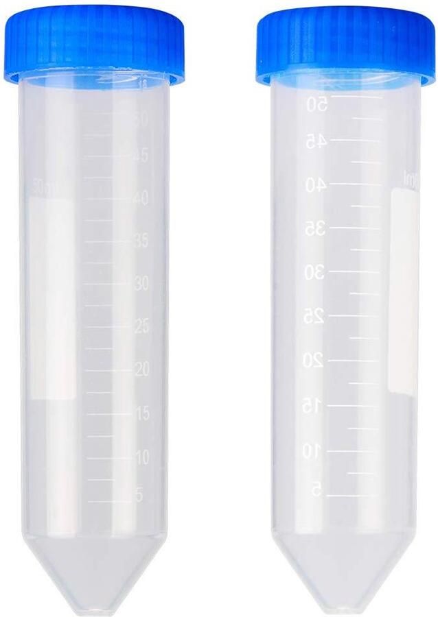 Centrifugebuisjes Conische buisjes Laboratorium experimenten Lekbestendige schroefdop 50 ml 25 stuks Helder