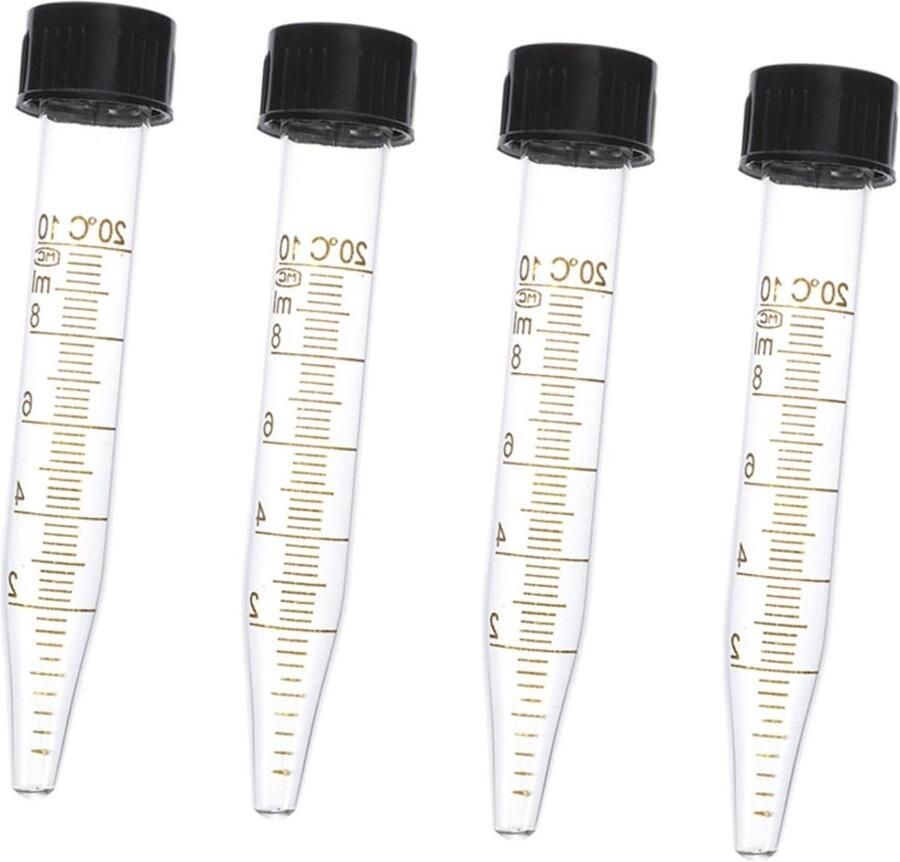 Centrifugebuisjes Glas Reageerbuisjes Conisch Laboratorium Experimenten Met Nauwkeurige Schaal 12 x 2.5 cm Transparant