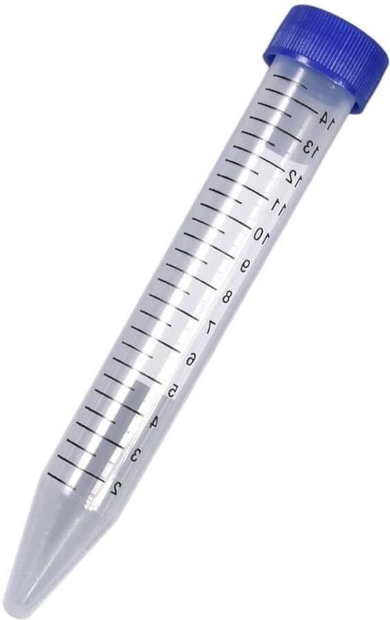 Centrifugebuisjes Laboratorium Flessen Monster Opslag Steriel en Lekvrij 15ml Pack van 50 Transparant