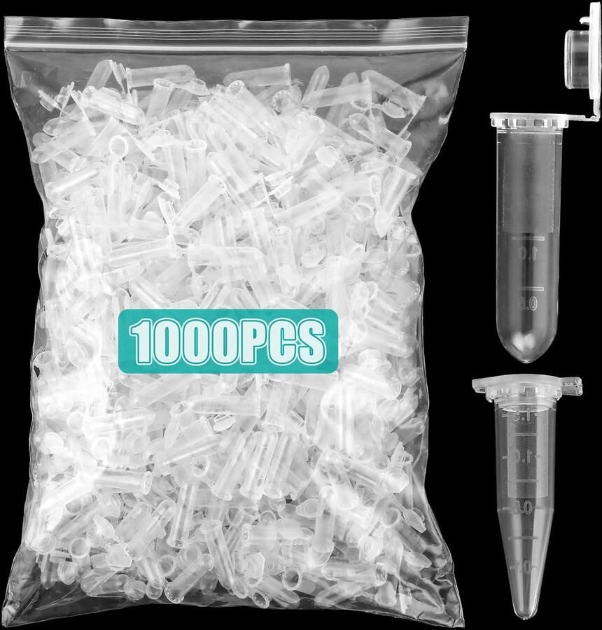 Centrifugebuisjes Reactievaten monsterbuisjes Laboratorium onderzoek Snap-dop met goede sluiting 15 en 2 ml Transparant