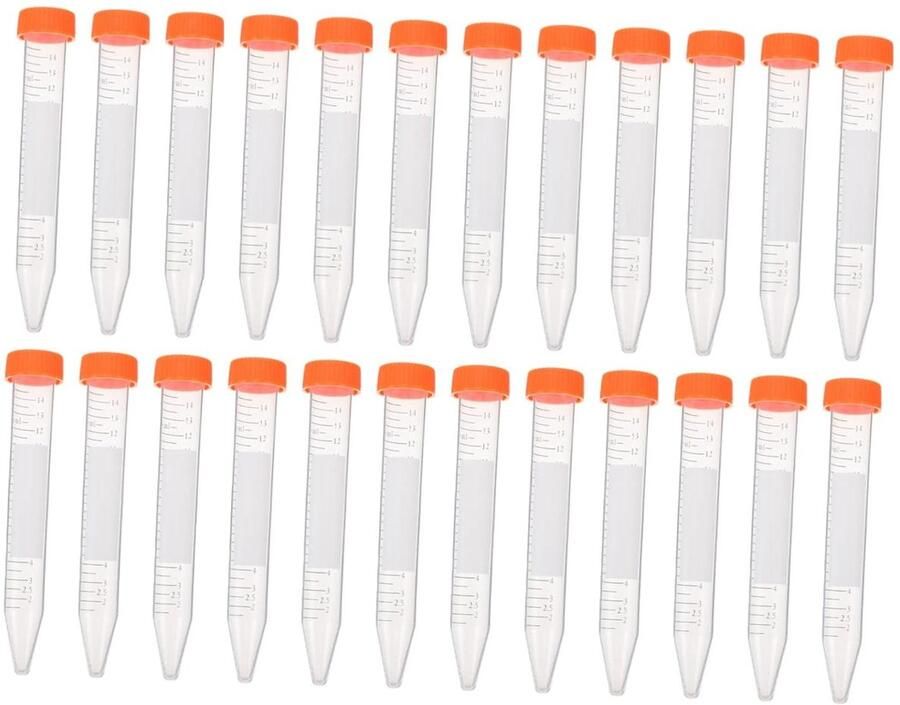 Centrifugebuizen Reageerbuizen Flesjes Laboratorium Experimenten Met Schroefdop 25 ml Transparant