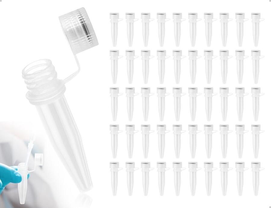 Centrifugebuizen Set Kunststof Monsterbuisjes Laboratorium Opslag Schroefsluiting Ontwerp 15 ml Capaciteit Transparant