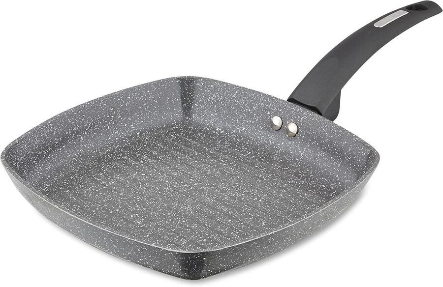Grillpan Aluminium Koekenpan Keramisch Gezond Koken Keramische Antiaanbaklaag 25 cm Grafiet