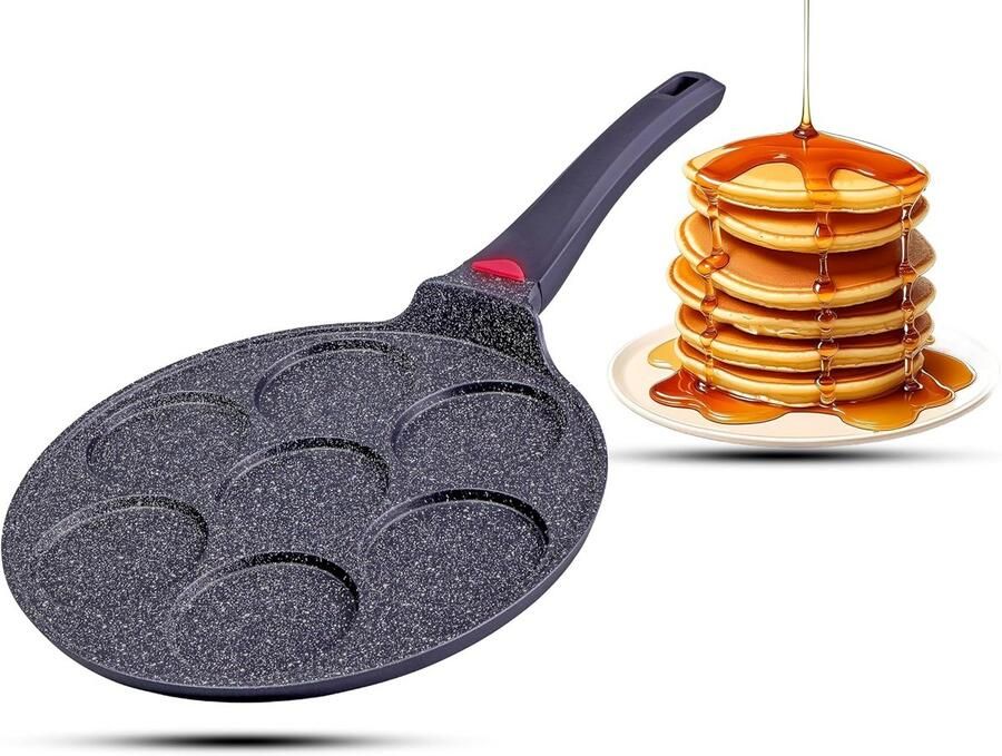 Ceramische Koekenpan 27cm Voor Mini Pannenkoeken Uthappam en Crepes Inductieve Veiligheid