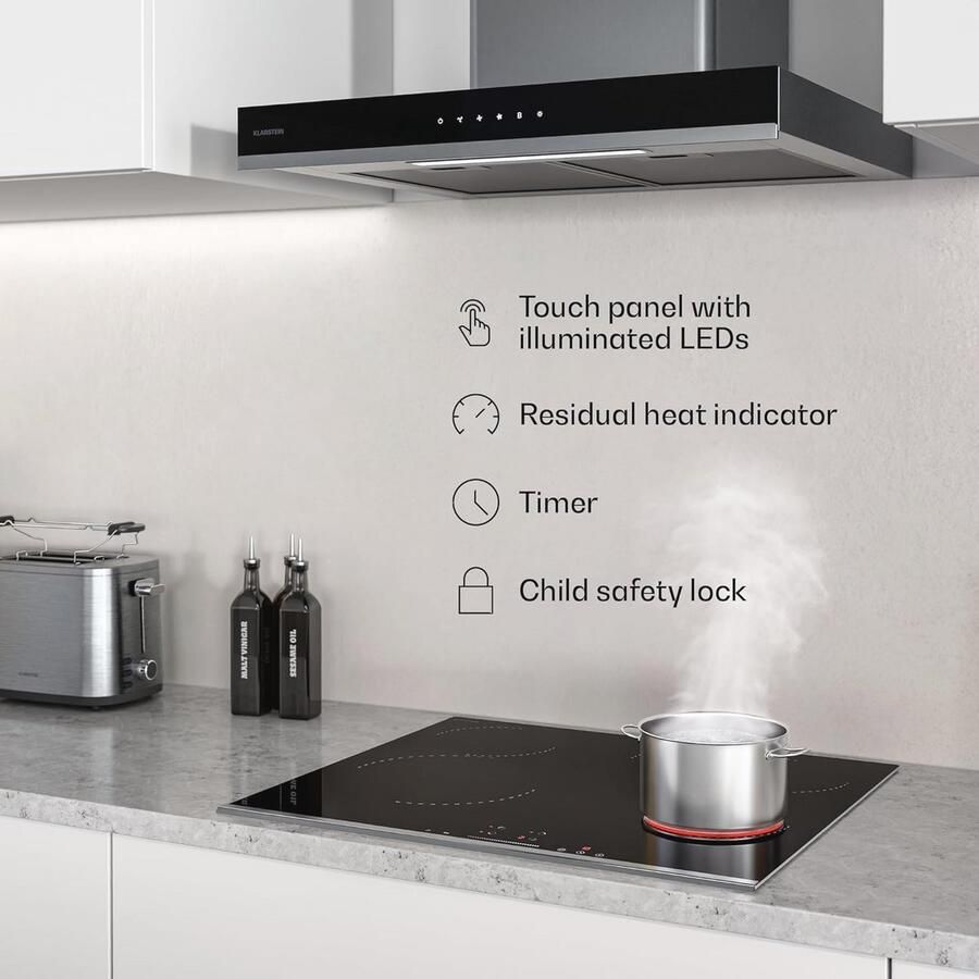 Ceramische Kookplaat 60 cm met 4 Zones en Touch Slider 6600 W