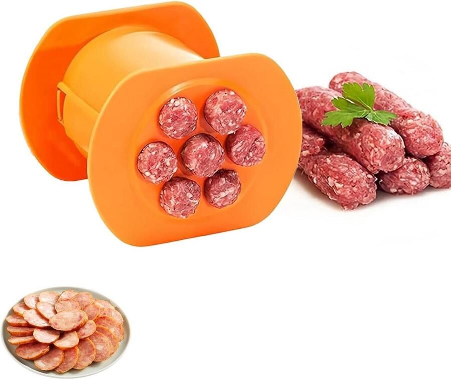 Cevapcici Pers Worstmaker Hotdog Worstjes Maken 7 Gaten Vorm 5 x 5 x 1 cm Blauw