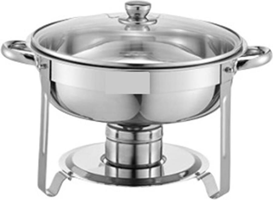 Chafing Dish Buffet Catering Warmer Voedsel Warm Houden Inklapbare Standaard Rechthoekig Zilver