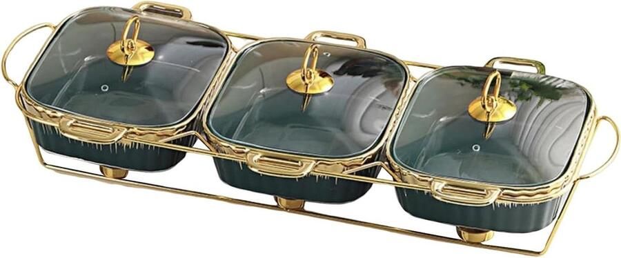 Chafing Dish Buffet Set Marble Finish Chafer en Warmer Set voor Catering Bruiloften en Banketten