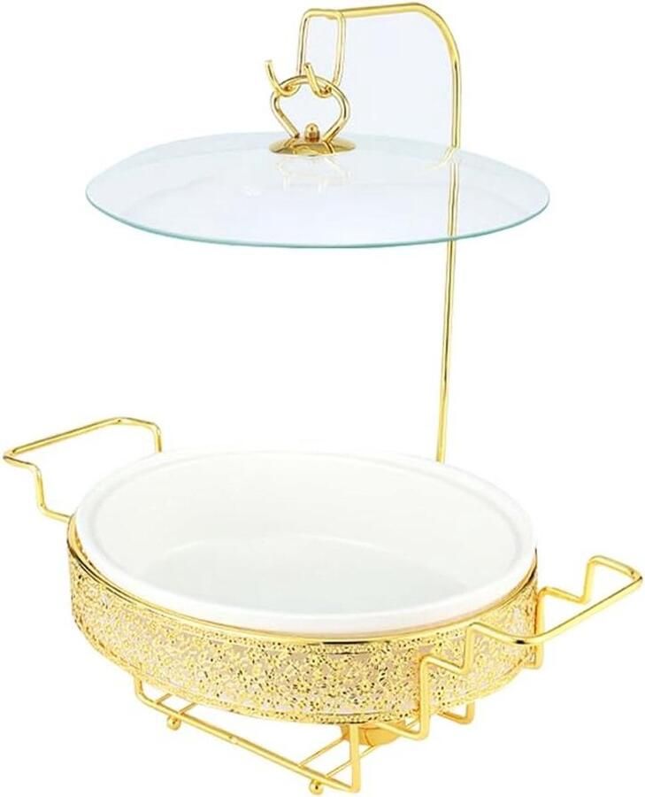 Chafing Dish Buffet Set met Hangend Deksel Warmer Friteuse Set voor Catering & Entertaining