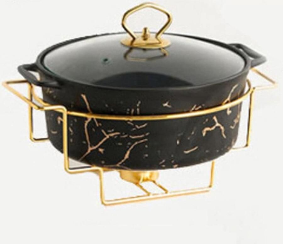 Chafing Dish Buffet Set Warmhoudbak Buffet Eten Warm Houden Imitatie Marmer Afwerking