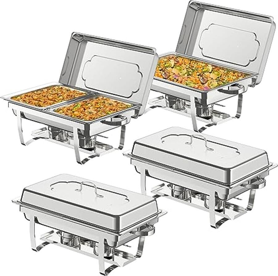 Chafing Dish Buffetset 9 liter 4 stuks RVS Catering Serveerset