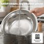 Chafing Dish – Buffetwarmer – Warmhoudschalen – Warmhoudbakken – Voedselverwarmer – 2-delig Ronde Set – 5 L Inhoud – Glasdeksel Met Houder – Roestvrij Staal 201 - Thumbnail 2