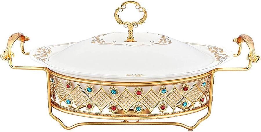 Chafing Dish Set Buffet Warmer Feestelijke Buffetten Roestvrij Staal 33x19x13 cm