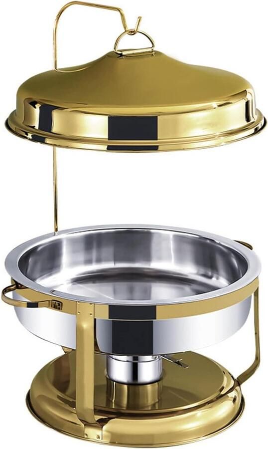 Chafing Dish Buffet Set Roestvrijstalen Chafing Dish 4.5 9L met Hangende Toppannen en Brandstofhouders voor Partij Restaurant Hotel