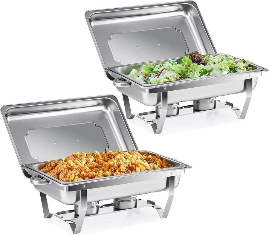 Chafing Dish Set Warmhoudbakken Buffet Eten Warm Houden Grote Capaciteit 9L