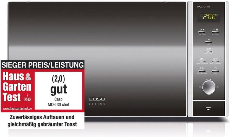 Chef-magnetron met convectie en grill 900 W 30 liter roestvrij staal