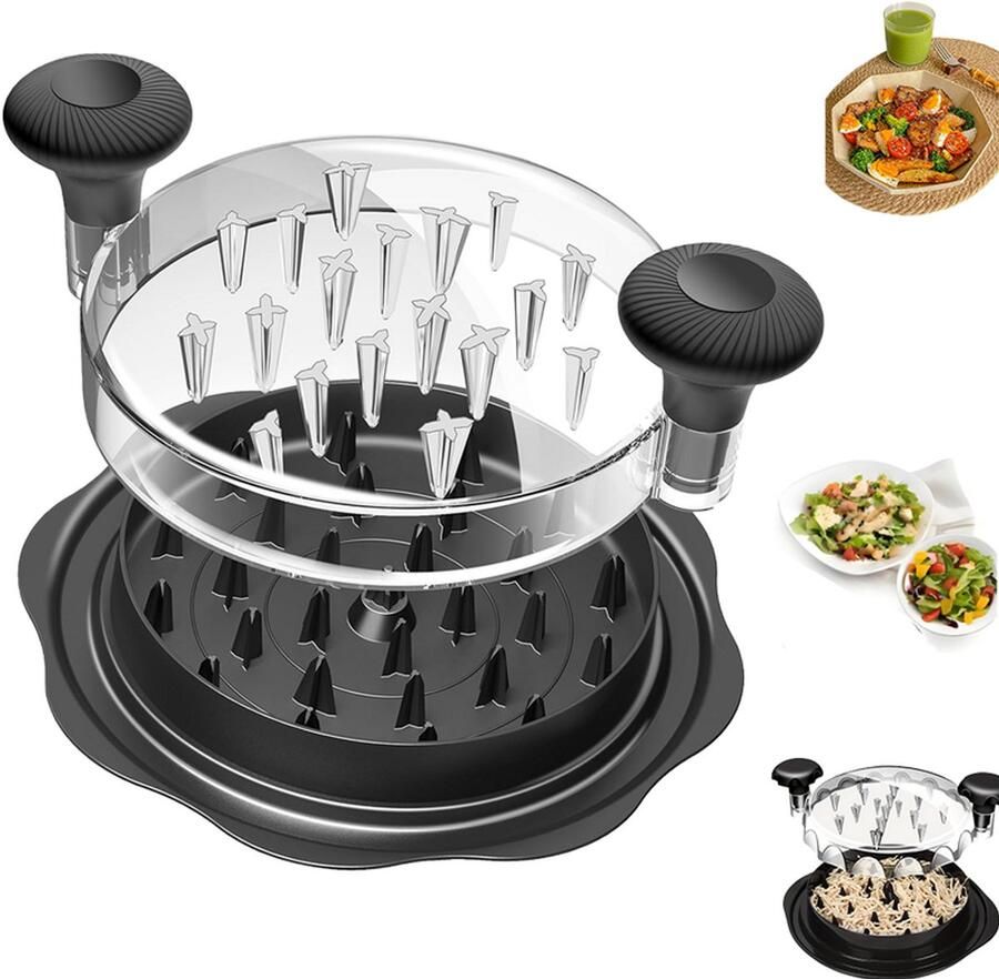Chicken shredder manual meat grinder Chicken Shredder Tool Twist Large voor in de keuken vleesmolen zichtbare kipfiletversnipperaar met Geschikt voor het bereiden van dierenvoer saladedressings en het snijden van groenten