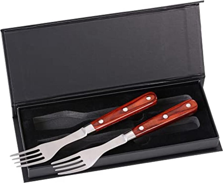 Chique Steakvorkset van Roestvrij Staaldesign 2 Stuks
