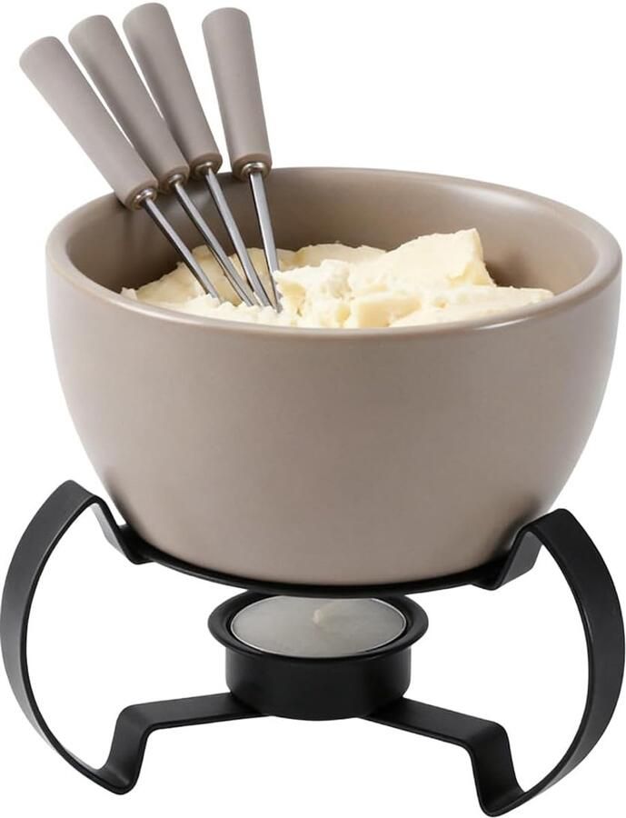 Chocolade fondue mok Smeltcup Gezellig dessert Breekbestendig keramiek 18 x 18 x 18 cm Wit