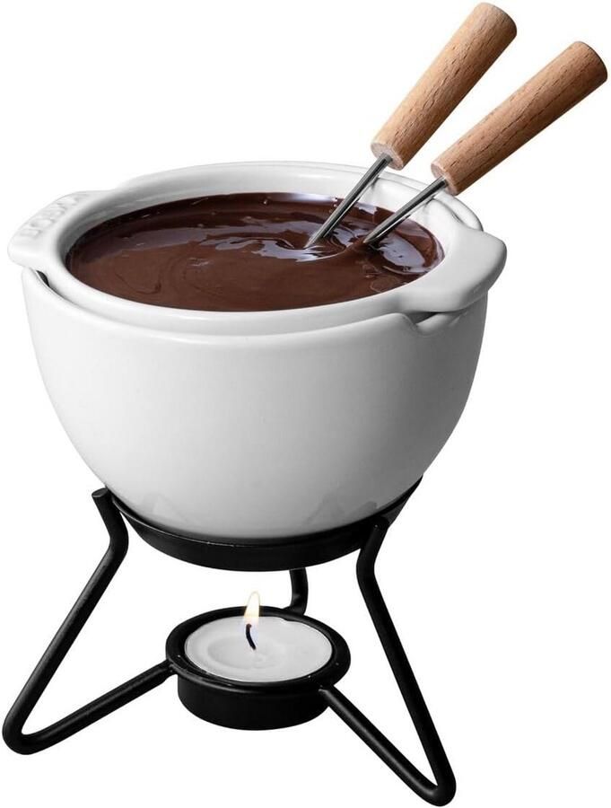Chocolade Fondue Set met Waterbad Anti-aanbak Vaatwasserbestendig