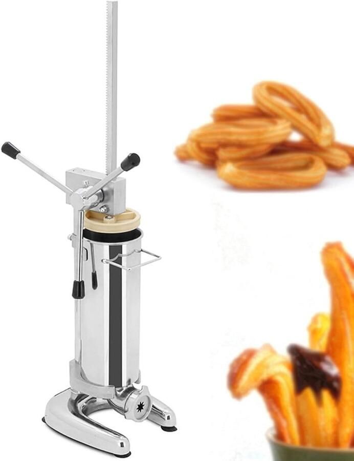 Churro Maker Donut Machine Zelf Bakken 5 Vormen 3L Capaciteit Zilver