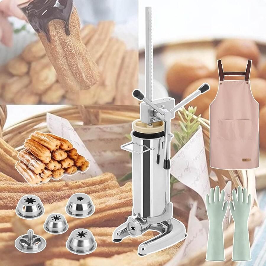 Churro Maker Donuts Machine Zelf Churros Maken 2L Capaciteit Roestvrij Staal