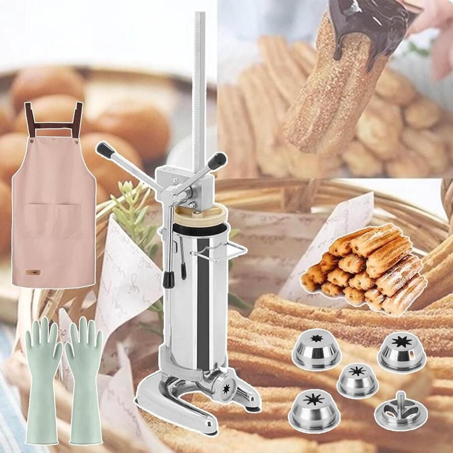 Churro Maker Donuts Maker Bakken Thuis Verticale Roestvrij Staal 2L 3L Capaciteit Zilver