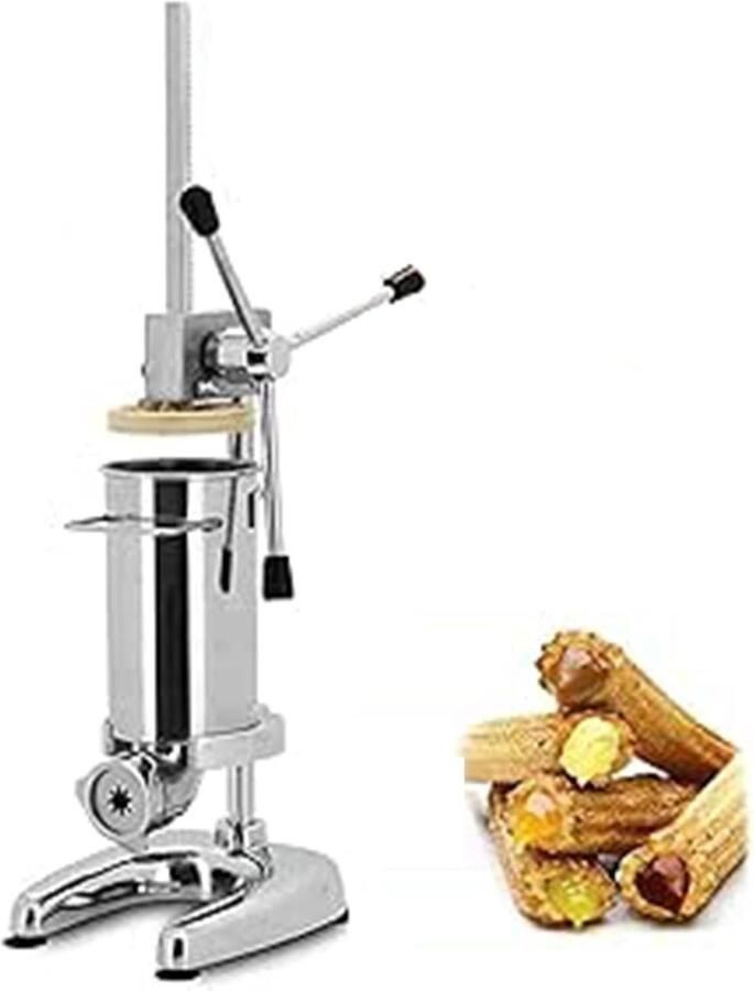 Churros Machine Donut Maker Desserts Maken Roestvrij Staal 3L Capaciteit Zilver