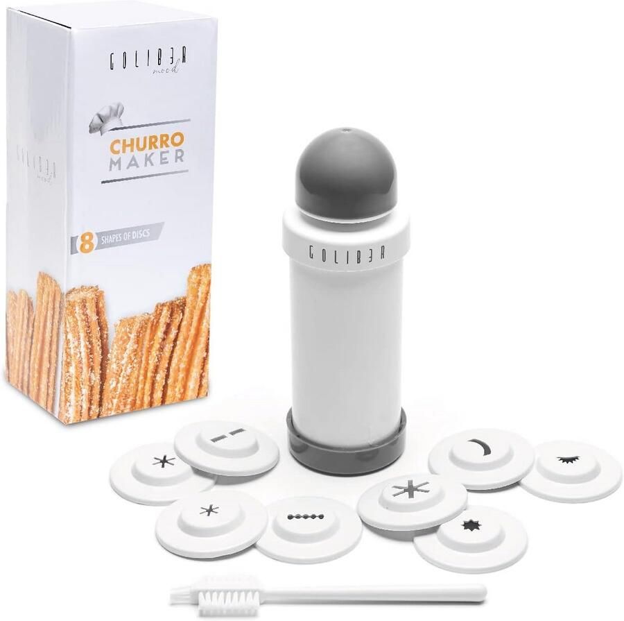 Churros Pers Machine met 8 Vormen Eenvoudig Zelf Churros Maken en Frituren