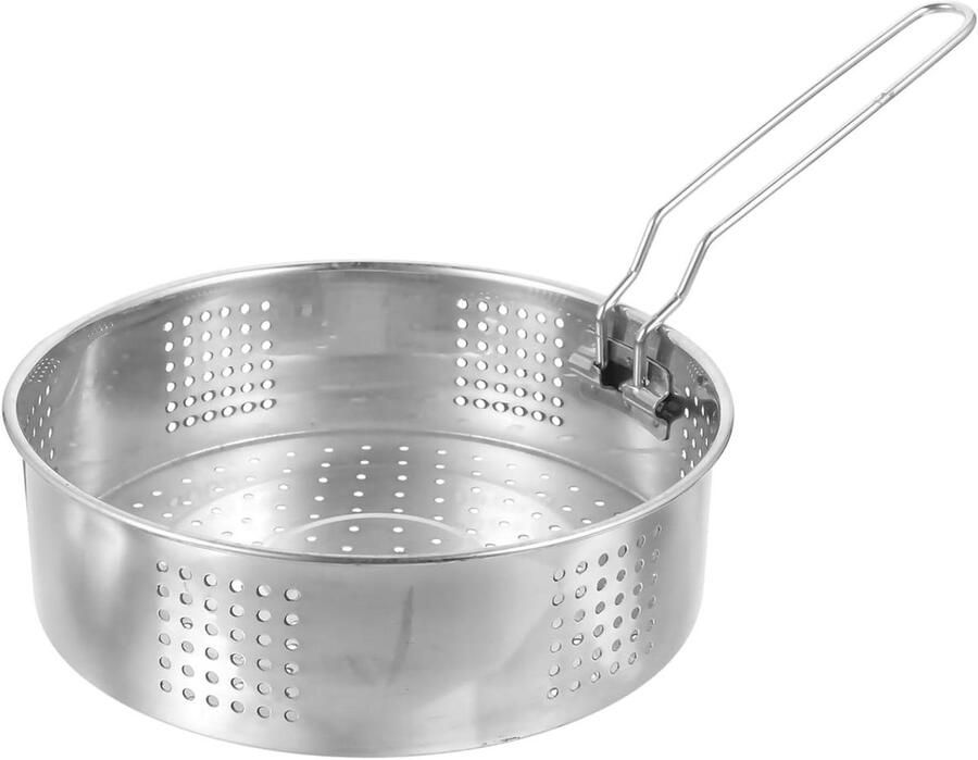 Ciieeo Stainless Steel Steam Basket for Rice Cooker Foldable Handle Steam of Pasta Ramen More Compact Lightweight Suitable for Different Ingredients