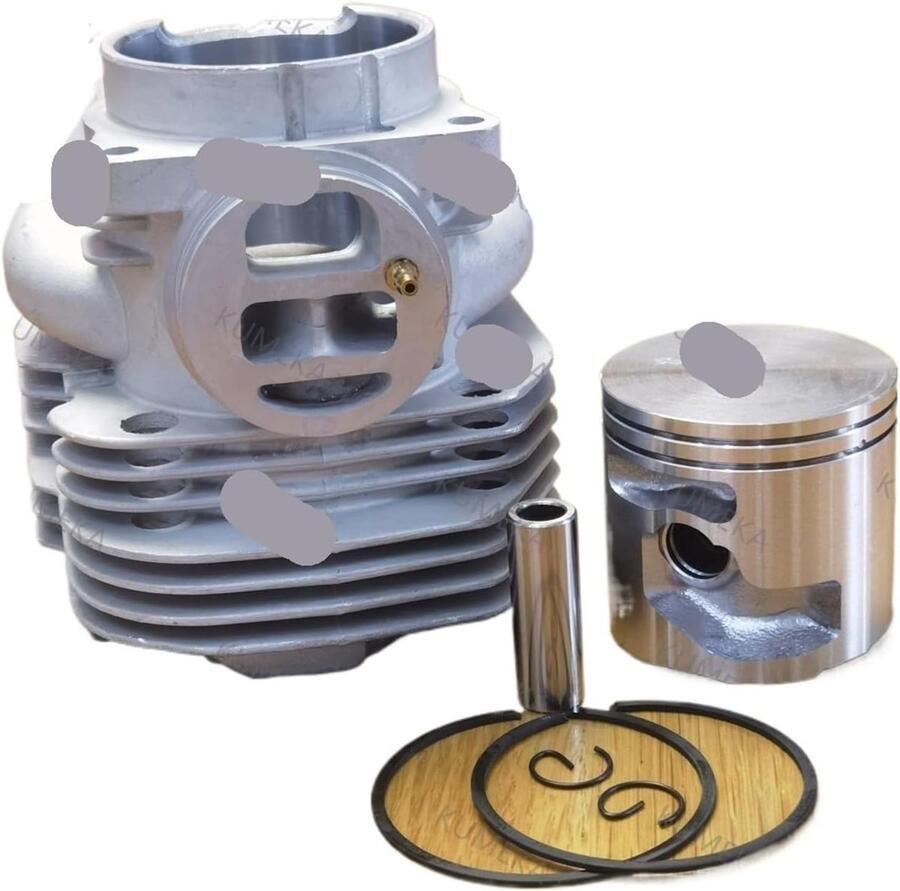 Cilinder Zuiger Kit Motoronderdeel Zaagmachine Onderhoud Precisie Vervaardigd 56 mm Metaal